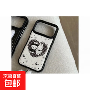 ins簡(jiǎn)約波點(diǎn)兔適用iPhone17PROMAX鼓包手機殼16PRO/15/14小眾13 鼓包皮紋黑-JF620愛(ài)心兔子 蘋(píng)果11