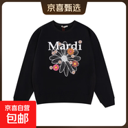 韓版衛衣男女小雛菊臘腸狗印花金高銀同款常規休閑百搭外套上衣潮 黑色1931白 M