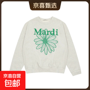 韓版衛衣男女小雛菊臘腸狗印花金高銀同款常規休閑百搭外套上衣潮 米白灰1972綠 XL