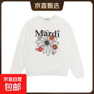 韓版衛衣男女小雛菊臘腸狗印花金高銀同款常規休閑百搭外套上衣潮 白色1931黑 M