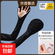 夏季防曬袖套女防紫外線(xiàn)冰絲手套防滑觸屏護臂袖戶(hù)外騎行運動(dòng)冰袖 【掌心鏤空/防曬UPF50+】暗夜黑 均碼 1雙