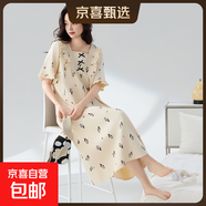 睡裙女款夏季純棉短袖睡衣孕婦寬松大碼200斤胖mm夏天長(cháng)裙家居服 Z31015 4XL