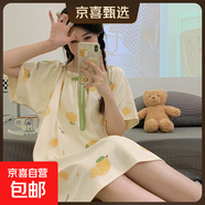 睡裙女夏季純棉短袖孕婦性感夏天2025年新款大碼甜美睡衣女款夏款 Z632 3XL