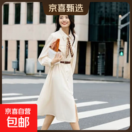 專(zhuān)柜同款2025秋季新款女士長(cháng)袖連衣裙氣質(zhì)設計師款襯衫領(lǐng)長(cháng)裙子 焦糖色 襯衫領(lǐng)連衣裙 L (165)