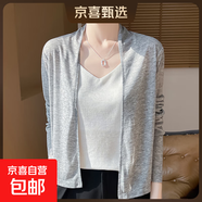 2025秋季新款防曬無(wú)扣開(kāi)衫女中款針織V領(lǐng)寬松休閑薄外套/RWM23-X 柔霧灰 L 80-120斤