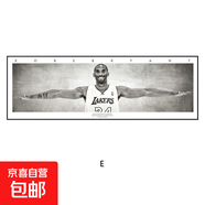 NBA球星科比喬丹詹姆斯相框海報籃球裝飾畫(huà)男孩臥室床頭掛畫(huà)壁畫(huà) NBA球星E 35*135-晶瓷膜黑色鋁合金框
