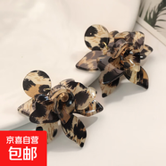 清新時(shí)尚超仙氣質(zhì)甜美亞克力花朵耳扣個(gè)性小眾設計高級感百搭耳環(huán) 豹紋款4