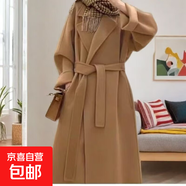 小個(gè)子大衣女2025秋冬季新年中長(cháng)款好看訂婚禮服外套女 駝色 S