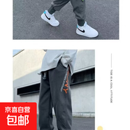 男童褲子加絨加厚冬季保暖韓版寬松百搭兒童寶寶男孩束腳褲休閑褲 灰色加絨 160