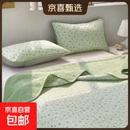嬰兒絨全棉純棉床蓋三件套柔軟透氣四季通用學(xué)生宿舍居家成人臥室 瑤香私語(yǔ)-綠（純色嬰兒絨全棉） 單床蓋200x230cm