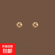 簡(jiǎn)約小巧mini打結纏繞耳釘女輕奢高級優(yōu)雅設計耳飾新款爆款耳環(huán) A1491-1-鳥(niǎo)巢耳釘（金色）
