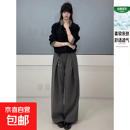 2026新款假兩件拼接格紋Polo長(cháng)袖高智感襯衫T恤春秋抗皺老錢(qián)風(fēng)男  CS66黑色 2XL