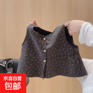 2025秋季女童森系新款兒童韓版洋氣花邊波點(diǎn)三件套 碎花馬甲 160 身高145-155