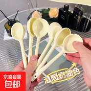 【超級爆品】陶瓷碗高顏值飯碗加厚碗勺套裝可愛(ài)卡通碗盤(pán)餐具套裝 6.6英寸奶黃扭扭勺6只