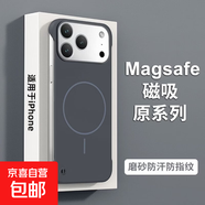 適用蘋(píng)果17proMax柔感磁吸無(wú)邊框手機殼iPhone16磨砂防摔15保護套14/13保護套12 深灰色 iPhoneXSMAX