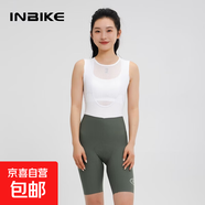 騎行褲雙箭頭背帶女款春夏季高腰帶口袋自行車(chē)公路車(chē)減震短褲旋影 【背帶短褲-雙箭頭褲墊】油綠色 S