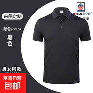 AEMAPE美國蘋(píng)果男士POLO衫夏季短袖t恤潮流百搭翻領(lǐng)上衣工作服工裝DHGJ 黑色 S