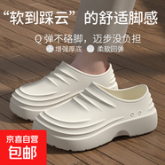 廚師鞋男2026新款厚底軟底防水釣魚(yú)鞋防滑防油工作鞋輕便一腳蹬 JDW919-2黑色加絨（升級款高彈保暖版） 42 (260mm)