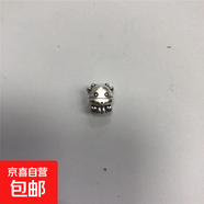 S999足銀3D硬銀本命年十二生肖配珠輕奢DIY手鏈吊墜銀飾品配件 PJ060-泰銀-S999-生肖牛