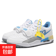 童鞋aj312龍年限定高幫籃球鞋aj3l2低幫復活節百搭休閑運動(dòng)鞋 白藍 44