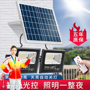 遠盛達戶(hù)外太陽(yáng)能庭院燈照明燈新農村家用一拖二超亮太陽(yáng)燈光伏發(fā)電路燈 聚光60000-W（一板兩燈）照400平 智能遙控+光控丨天黑自動(dòng)亮