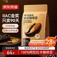 京東京造 意式咖啡豆500g 中深烘焙阿拉比卡咖啡豆濃郁低酸美式手沖金獎豆