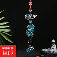 創(chuàng  )意車(chē)掛葫蘆玻璃掛墜個(gè)性流蘇吊墜汽車(chē)內飾掛件裝飾車(chē)載 葫蘆吊墜3：白色葫蘆