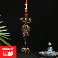 創(chuàng  )意車(chē)掛葫蘆玻璃掛墜個(gè)性流蘇吊墜汽車(chē)內飾掛件裝飾車(chē)載 葫蘆吊墜1：黃色葫蘆