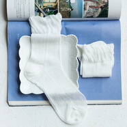 倫洛弗夏季超薄月子襪網(wǎng)眼花邊松口女襪不嘞腳棉女士孕婦襪子5雙  5雙裝薄款月子襪（白色）