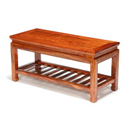 木果果木 紅木家具 非洲花梨（學(xué)名刺猬紫檀） 家用雙層換鞋凳 長(cháng)方矮凳  實(shí)木鞋架小鞋柜  長(cháng)條凳