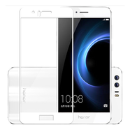 瘋殼 華為honor8鋼化膜FRD八AL00手機膜榮耀8全屏覆蓋膜DLOO剛化摸藍色 【全屏覆蓋珍珠白】榮耀8