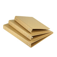 YOQUN 創(chuàng  )意文件夾B5牛皮紙活頁(yè)夾大學(xué)生用A5筆記本子20孔26孔6孔小清新厚A4活頁(yè)本簡(jiǎn)約定制 B5-9孔牛皮紙外殼