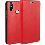 iCoverCase 小米6X手機殼mi6x保護套防摔翻蓋男女款 紅色+送鋼化膜+type-c數據線(xiàn)