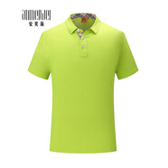 安美薇翻領(lǐng)T恤衫工作服班服定制印logo工衣同學(xué)聚會(huì )文化衫刺繡商務(wù)休閑運動(dòng)服吸濕透氣廣告衫廠(chǎng)服制服 果綠 S