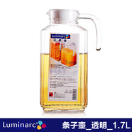 樂美雅冷水壺玻璃大容量家用涼水壺扎壺鴨嘴壺果汁壺飲料壺 豎條壺-1700ml