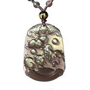 慈靈閣 彩虹眼黑曜石吊墜豬兔羊猴龍鼠獻桃蛇雞?；ⅠR狗十二生肖三合 生肖豬/兔/羊吉祥物