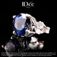 IDee  CREATIVE IDER FOR YOU法國IDee雙面?zhèn)€性耳釘男女潮牌小眾情侶耳飾簡約時尚飾品生日禮物 藍色925銀單面款尺寸0.8*0.8cm
