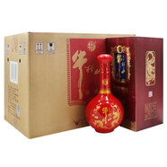 （剩余4瓶有1瓶開盒的）牛欄山北京二鍋頭白酒 清一坊銀鉆52度禮盒婚宴 用酒清香型 500ML *6瓶整箱裝
