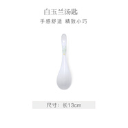 華光泡面碗湯碗碟盤(pán) 筷勺 盤(pán)碟碗廚具套件 中式骨瓷家用餐具 白玉蘭 湯匙