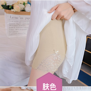 琳茹曼蕾絲安全褲防走光女夏季冰絲無(wú)痕可外穿打底褲內穿短褲 膚色 均碼80-145斤
