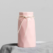 涼笙 創(chuàng  )意家居花瓶花藝客廳電視柜仿真花小清新馬卡龍假花水培花瓶干花假花裝飾品擺件 粉色花瓶(小號)