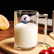 樂美雅鋼化玻璃杯帶把杯創(chuàng)意家用開水杯早餐杯耐熱泡茶杯微波爐牛奶杯子 能量杯450ml