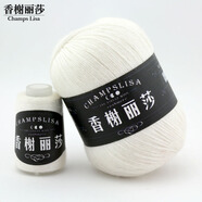 香榭麗莎手編羊絨毛線搭配伴侶線6+6 中粗毛線毛衣線 801白色