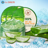the SAEM韓國原裝進(jìn)口the SAEM蘆薈膠粉色蘆薈凝膠曬后呵護(hù)補(bǔ)水霜睡眠面膜 the SAEM蘆薈膠300ML X 3瓶