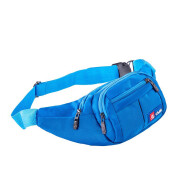 书果儿(SHU GUO ER)多功能男女士骑行跑步贴身牛津布腰包胸包大容量 蓝色#B321