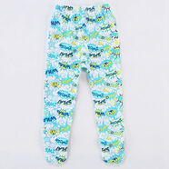 花花寶貝 新生嬰兒彈力高腰包腳褲子男女寶寶打底連褲襪潮秋裝連腳睡爬褲0-1歲 潮字母 80cm