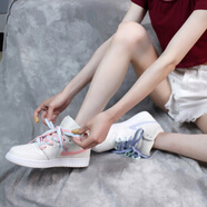耐克（NIKE）新款女鞋Air Jordan 1 GS AJ1黑白熊貓陰陽禁穿休閑籃球鞋板鞋 555112-035 米白鴛鴦彩色 35.5