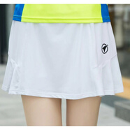 新款女羽毛球服褲裙速干透氣運(yùn)動(dòng)跑步裙褲韓版修身顯瘦百褶短裙夏 白色 裙褲 M