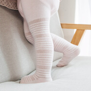 多拉麥格女寶寶連褲襪春夏季網(wǎng)眼薄款打底褲襪大屁屁女童白色舞蹈襪防蚊褲 橫條款連褲襪 淺粉 1-2歲 -21/23碼 建議80-90cm