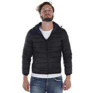 阿瑪尼（Emporio Armani）EA 男裝羽絨服春夏連帽雙面可穿短裝8N1B511NJMZ 黑色 54 標準碼